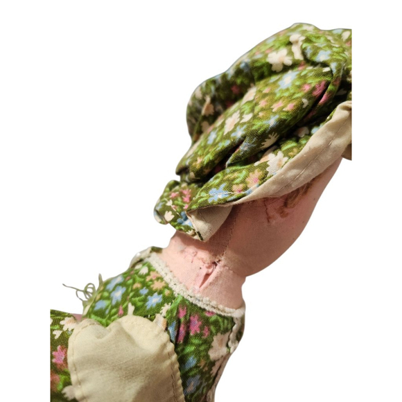 Vintage 16' 1970s Knickerbocker Friends of Holly Hobbie "Amy" fabric Rag Doll - Picture 8 of 10